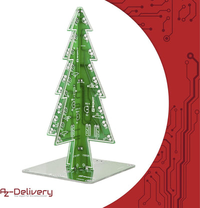 AZDelivery 3 x DIY LED Weihnachtsbaum Kit zum selber löten inklusive E-Book!