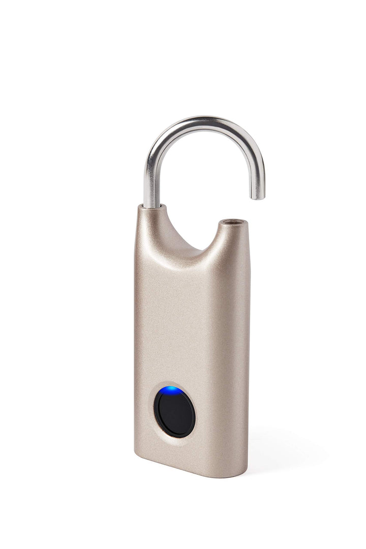 Lexon Nomaday Vorhängeschloss mit biometrischem Fingerabdruck (weiches Gold), Weiches Gold