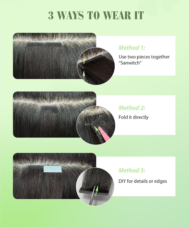 SURNEL Tape in Echthaar 20 Zoll,1B/4/27 Dunkle Wurzeln zu Blond Balayage Tape in Echthaarverlängerun