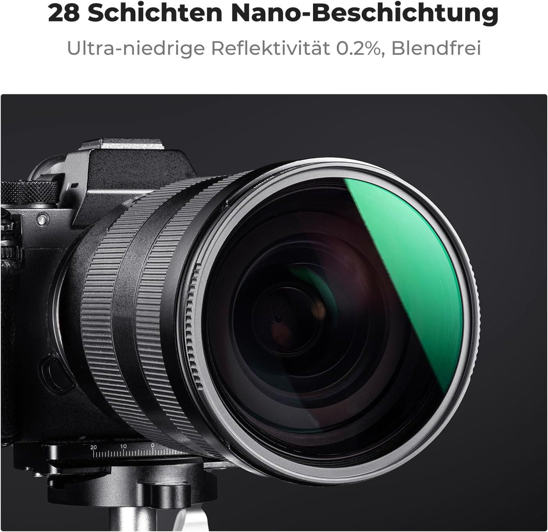K&amp;F Concept ND Filterset 95mm Neutral Graufilter Set ND4+ND8+ND64+ND1000 ND Filter Kit, 95mm