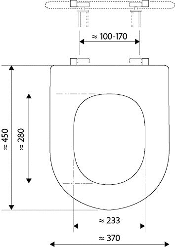 WC-Sitz Dekor Blumig I Toilettensitz I WC-Brille aus Duroplast-Kunststoff I Mit Absenkautomatik I Ho