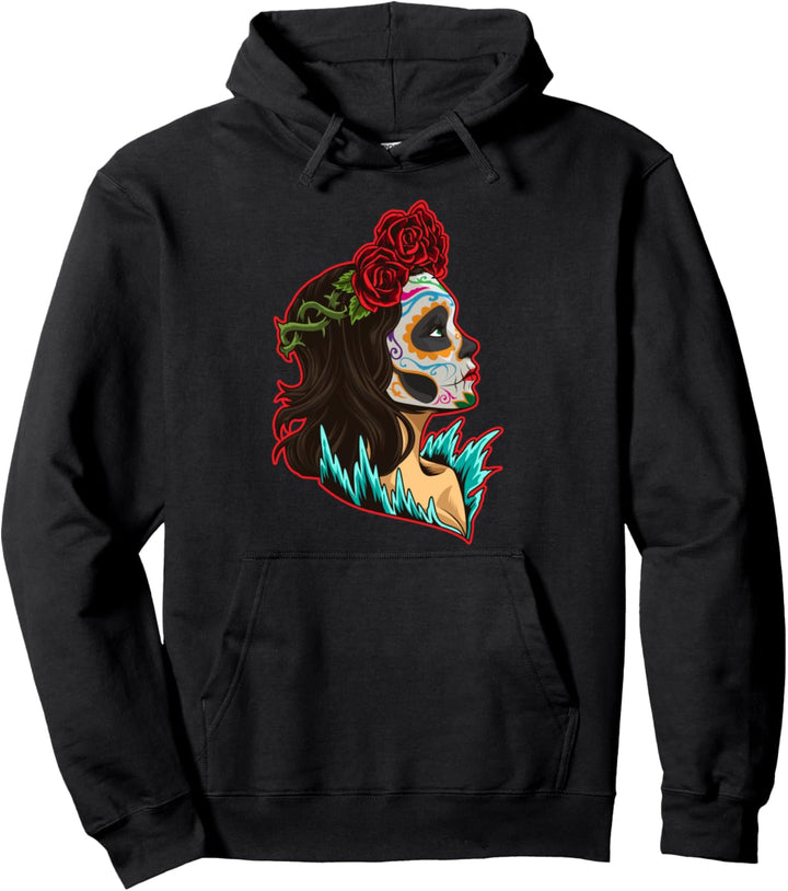 Zuckerschädel - Santa Muerte - La Calavera Catrina Pullover Hoodie