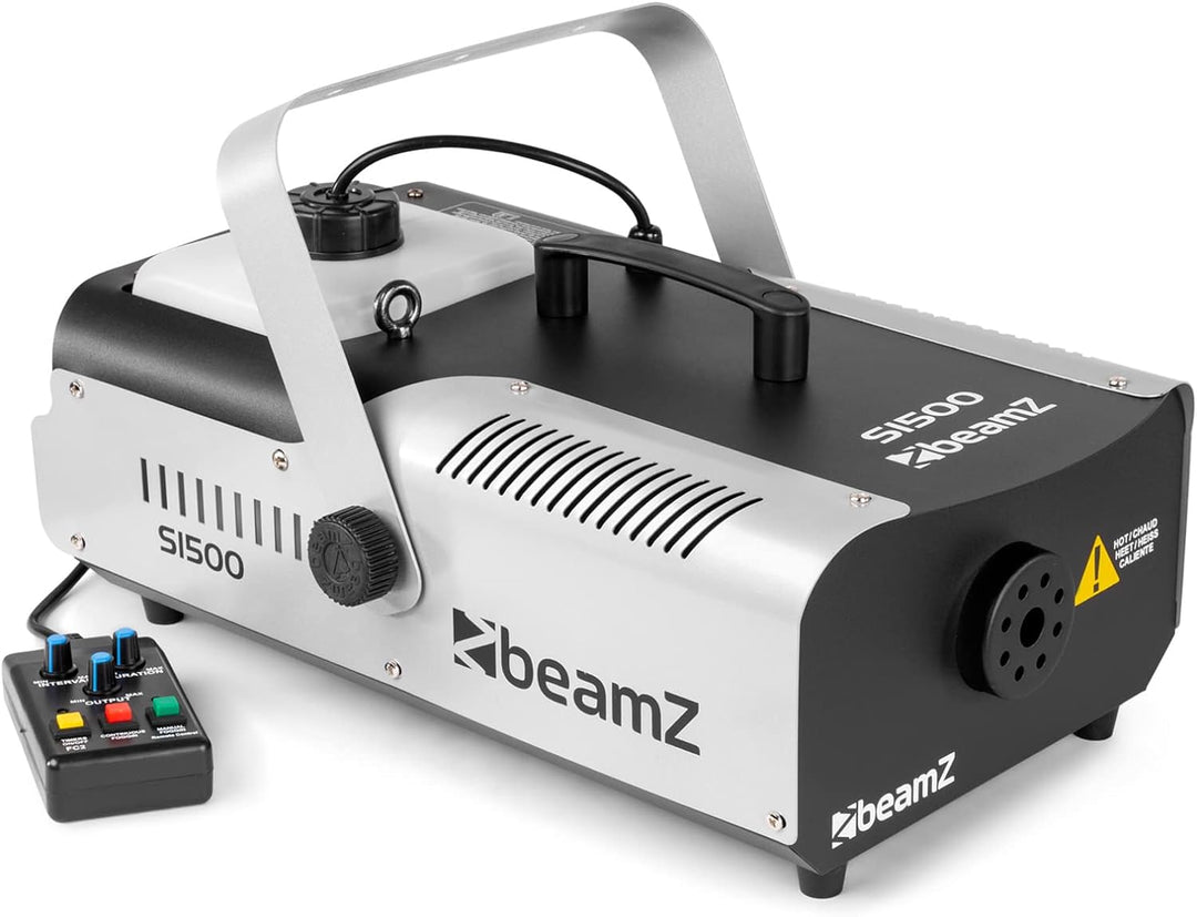 BeamZ S1500 - Nebelmaschine 1500 Watt, Fogger, Party Rauchmaschine, Fog Machine mit Intervall, Timer
