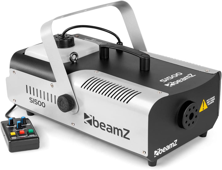 BeamZ S1500 - Nebelmaschine 1500 Watt, Fogger, Party Rauchmaschine, Fog Machine mit Intervall, Timer