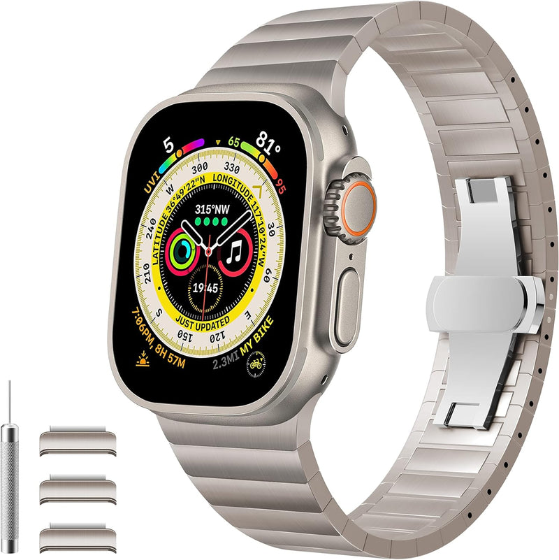 KSKSPE Armband für Apple Watch 49mm 45mm 44mm 42mm 41mm 40mm 38mm,Edelstahl Classic Upgrade Ersatzar