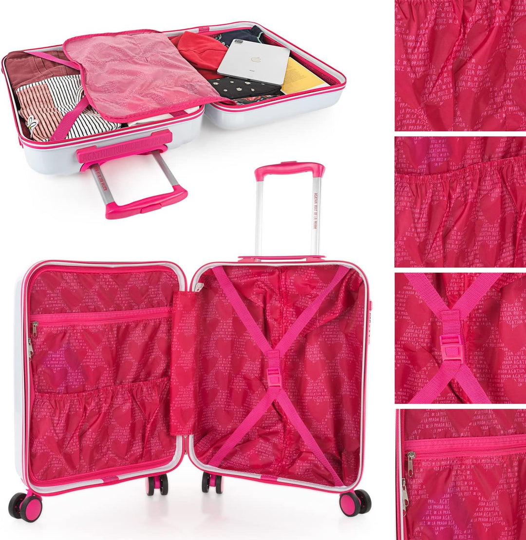 Koffer Mittelgross - Polycarbonat hochwertiger und Stabiler reisekoffer mit Blocks 65 cm, Blocks 65
