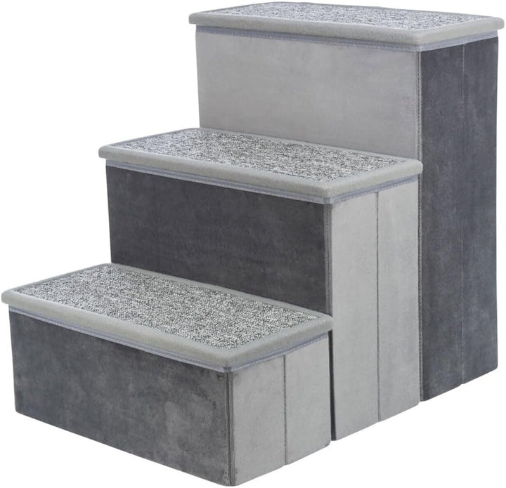 Leiter mit Stauraum, 34 x 45 x 50 cm, grau