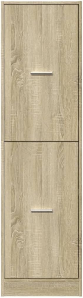 vidaXL Apothekenschrank, Sonoma-Eiche, 40 x 41 x 144,5 cm, Spanplatte, Apothekenschrank, Apothekenmö