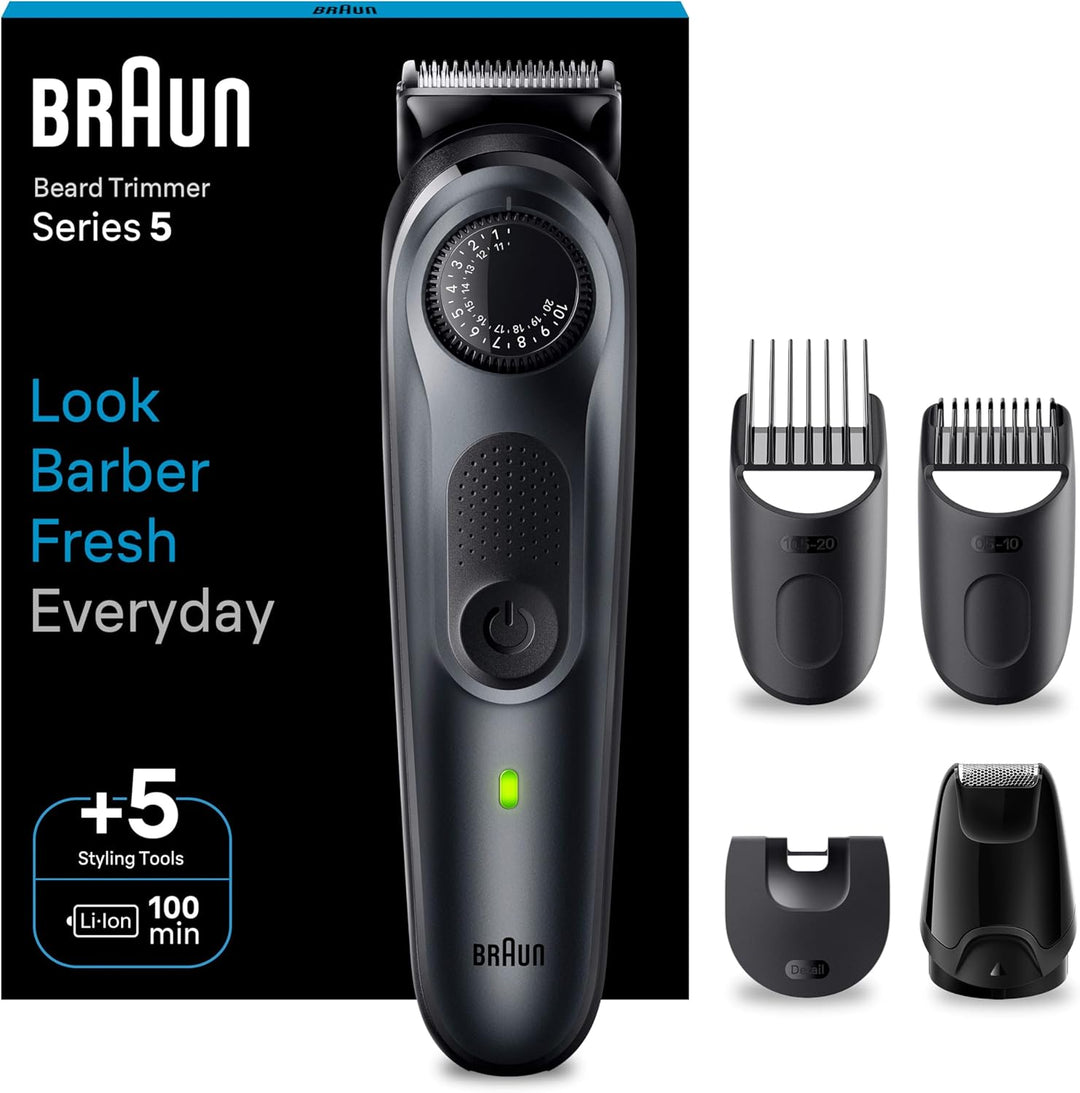 Braun Barttrimmer, Bartschneider/Trimmer/Haarschneider Herren, Haarschneidemaschine mit ultrascharfe