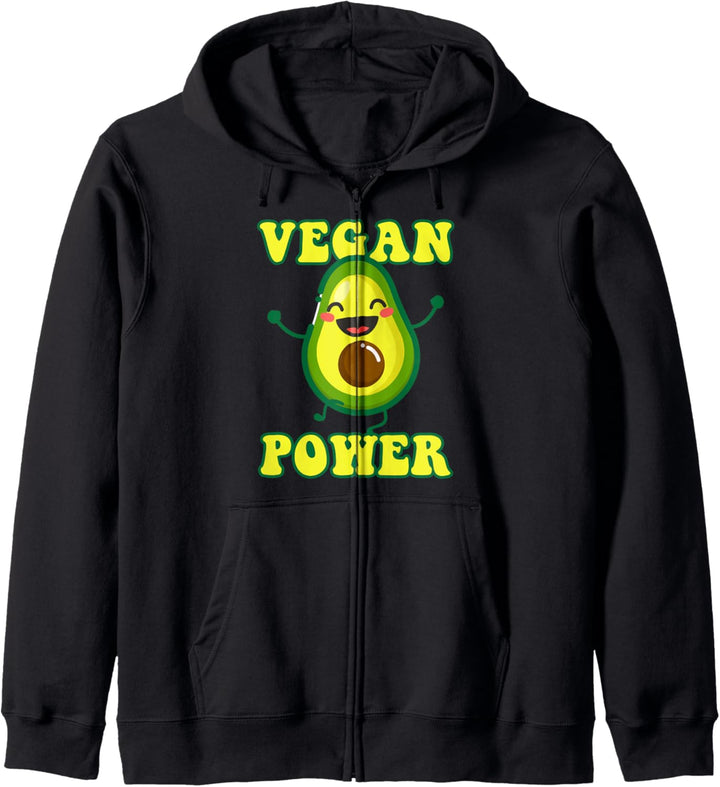 Vegan Power Avocado Essen Veganismus Veganer Vegetarisch Kapuzenjacke