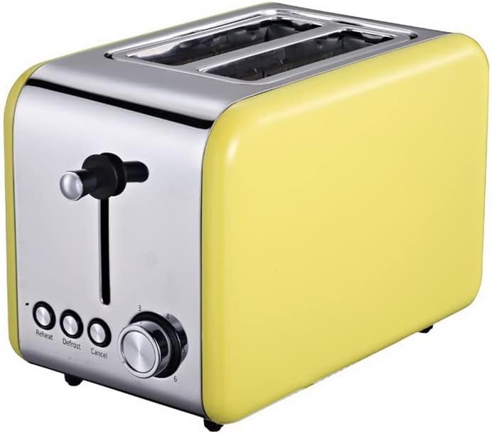 MICHELINO 2-Scheiben Toaster Toastautomat mit Brötchenaufsatz (gelb), Gelb