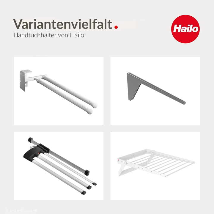 Hailo Handtuchhalter mit Zwei Stangen - 3142901 2fach-reinweiss, 2fach-reinweiss