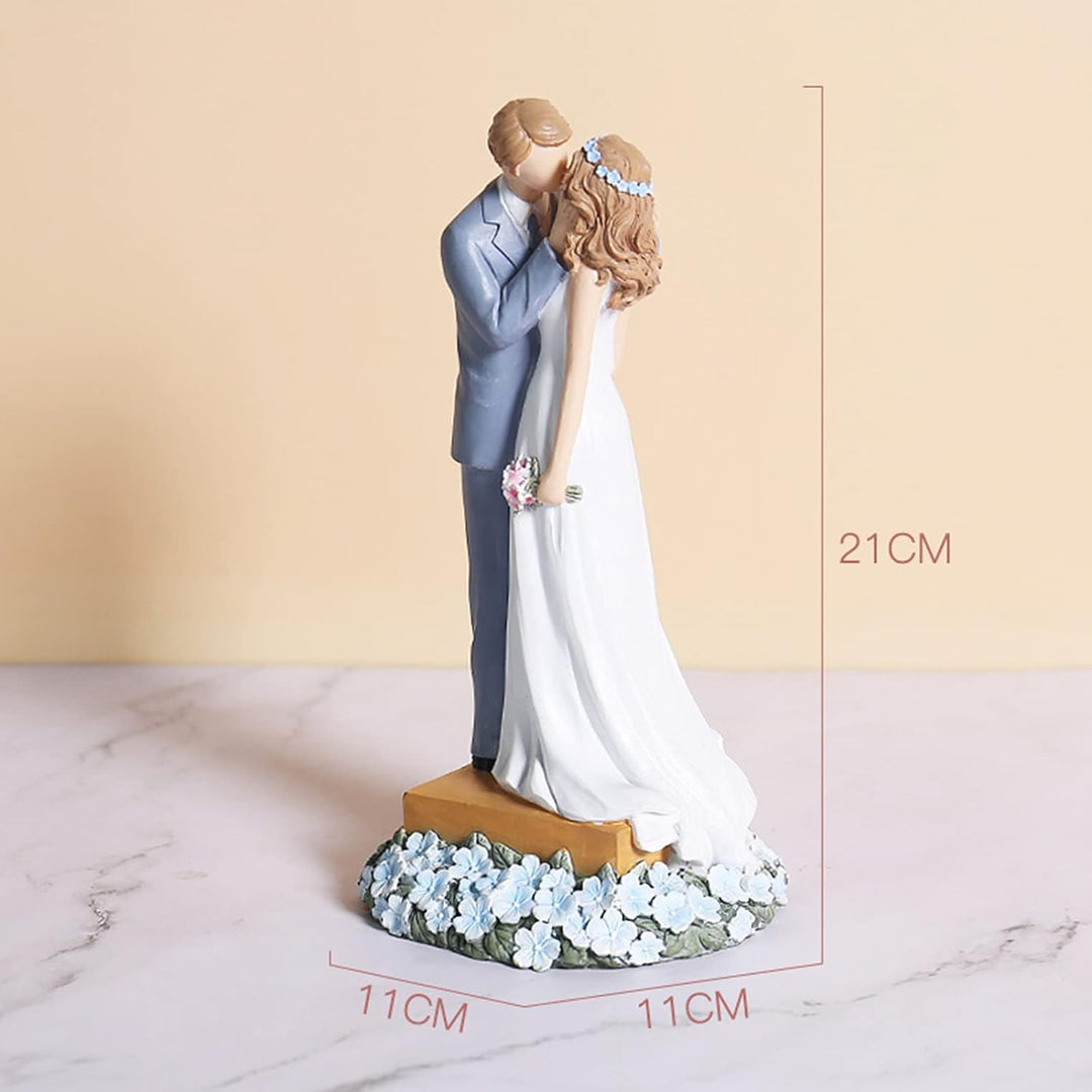 Gonnely Wedding Cake Topper, Handwerk aus Kunstharz, Engelsfiguren, handbemalt, Dekoration für Büro