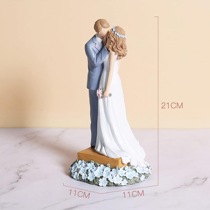 Gonnely Wedding Cake Topper, Handwerk aus Kunstharz, Engelsfiguren, handbemalt, Dekoration für Büro