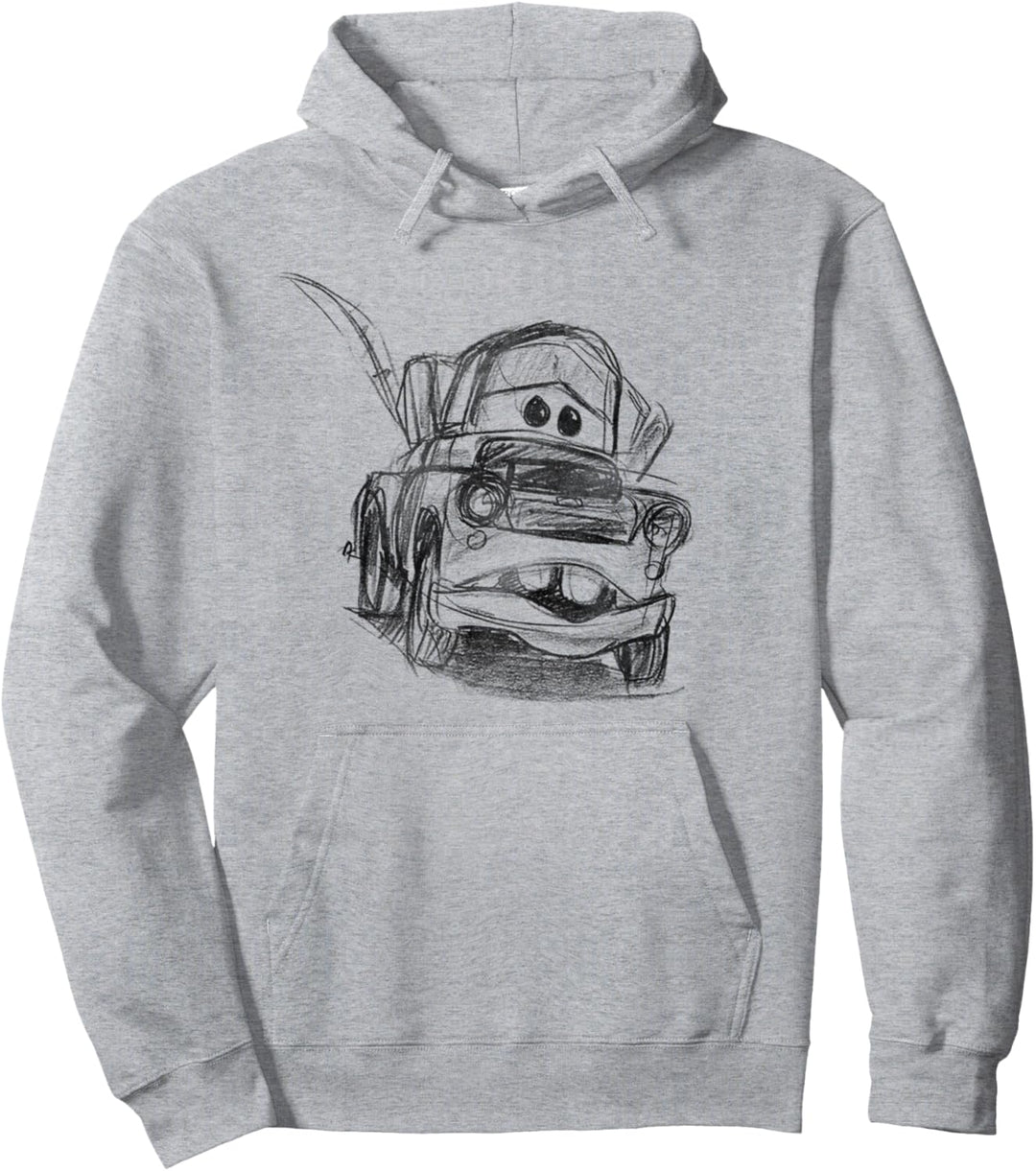 Disney Pixar Cars Mater Illustrated Line Art Pullover Hoodie