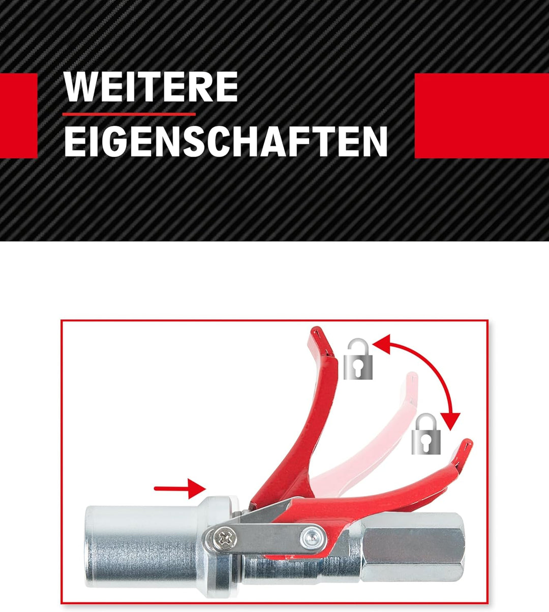 KS Tools 980.1108 Quick-Lock Schnellkupplung für Fettpressen,