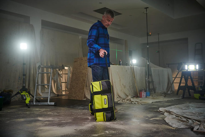 RYOBI Handwerkertasche mit Schultergurt Grösse L RSSLTB2 (integrierten Rollen,Teleskopgriff, 3 x Fro