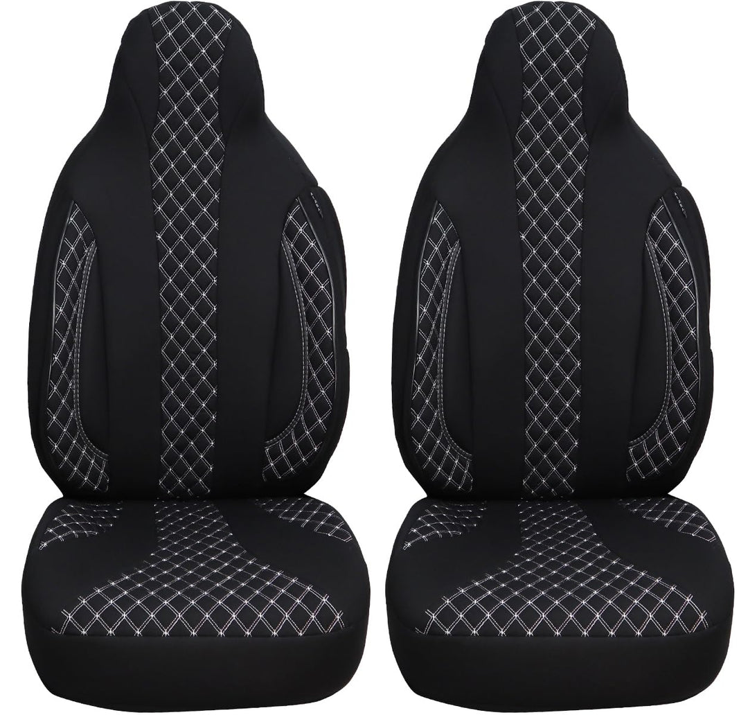 BREMER SITZBEZÜGE Mass Sitzbezüge Schonbezüge für Mercedes GLK X204 PL408 PL408 Schwarz/Weisse Naht,