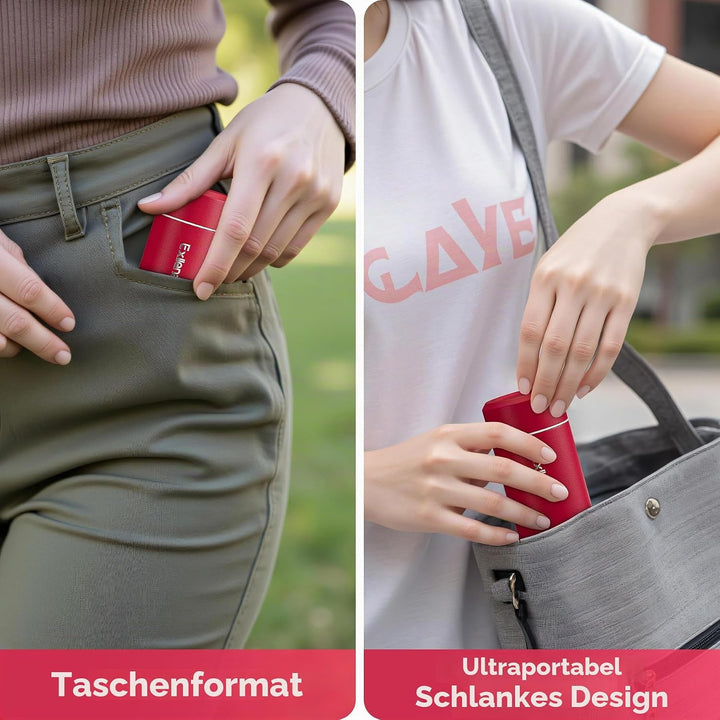 【Upgrade-Version】Exllena Mini Thermosflasche 250ml mit Edelstahl-Deckel, Trinkflasche Klein Doppelwa
