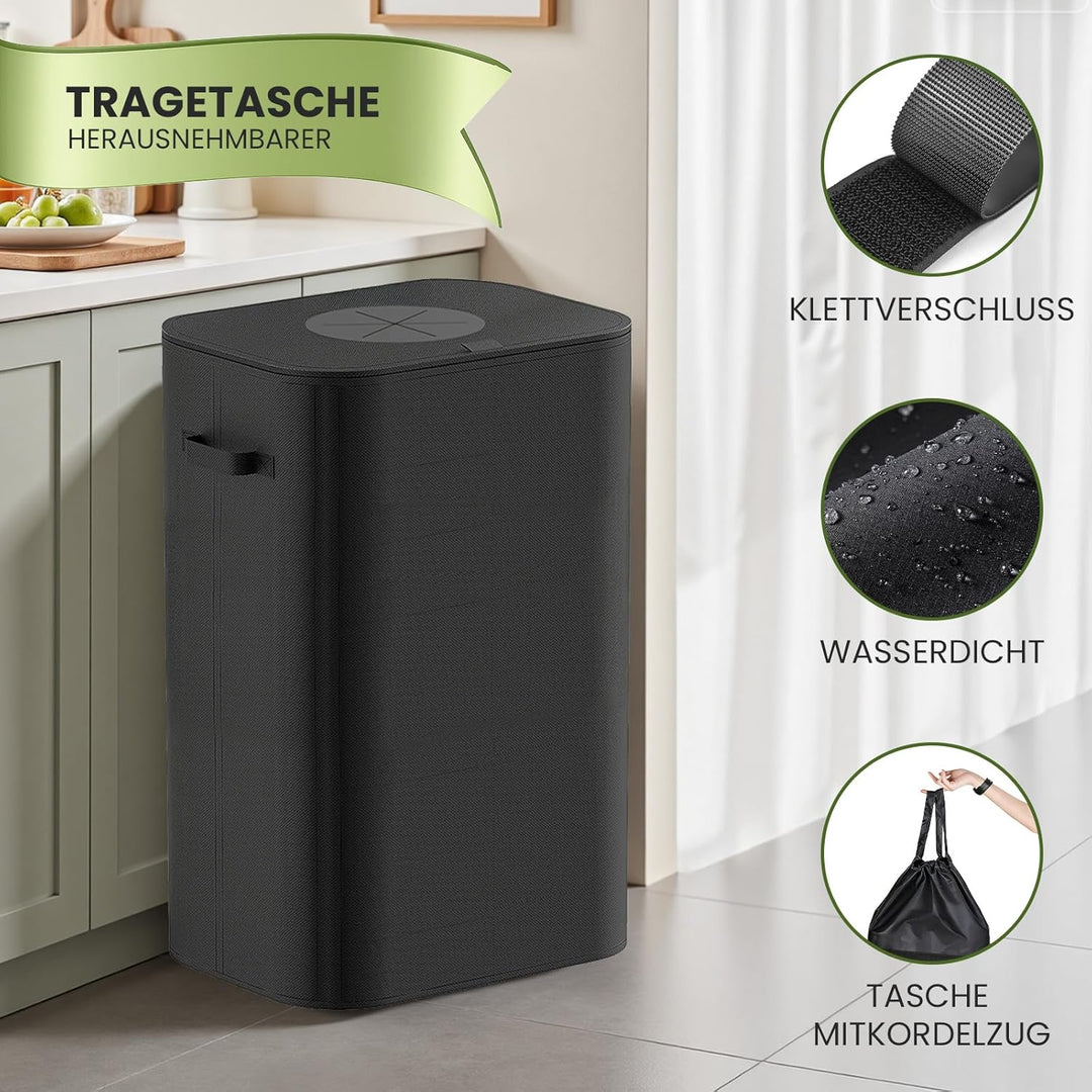 110L Pfandflaschen Sammelbehälter mit Deckel,Gross Pfandflaschen Behälter,Recycling Behälter Leergut