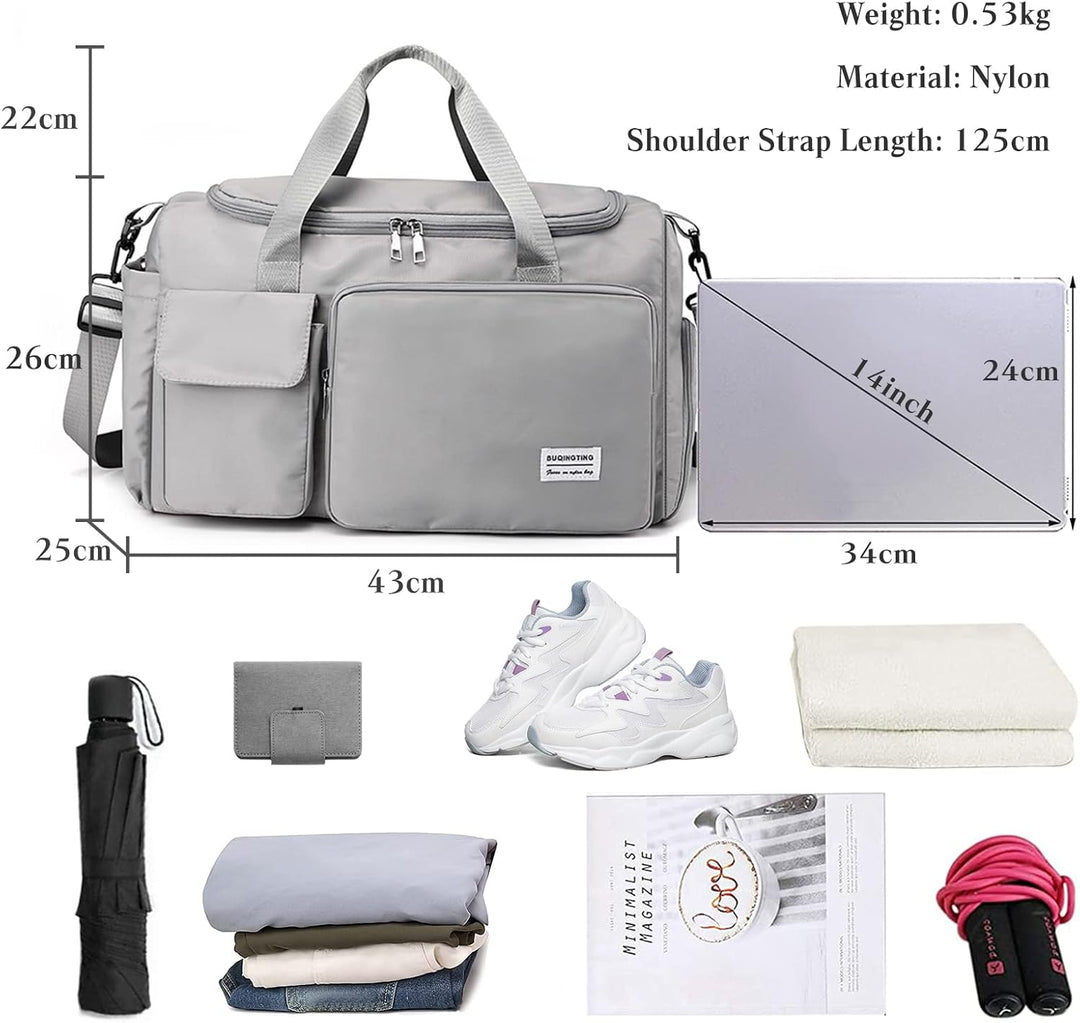 CORIOS Reisetaschen Duffle Bag für Damen/Herren Faltbare Weekender Übernachtung Tasche Nylon Sportta