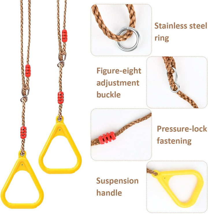 Trapez Schaukel Turnringe Kinder, Turnringe Outdoor Kinder Turn Ringe, Turnringes Schaukel Ringe für