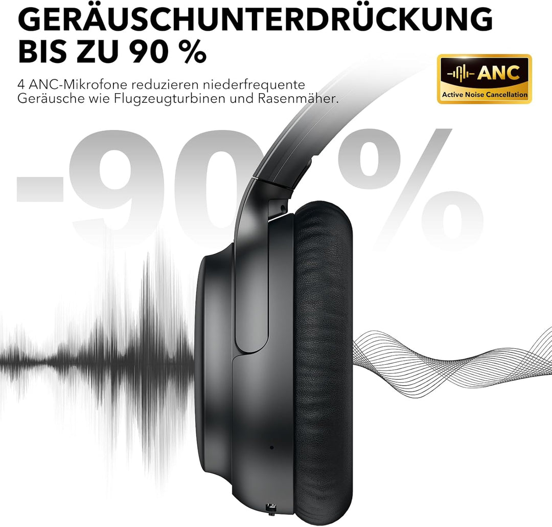 1Mii AI E700 Kabellose Bluetooth Over-Ear-Kopfhörer mit Active Noise Cancelling, Hi-Res Audio LDAC/a