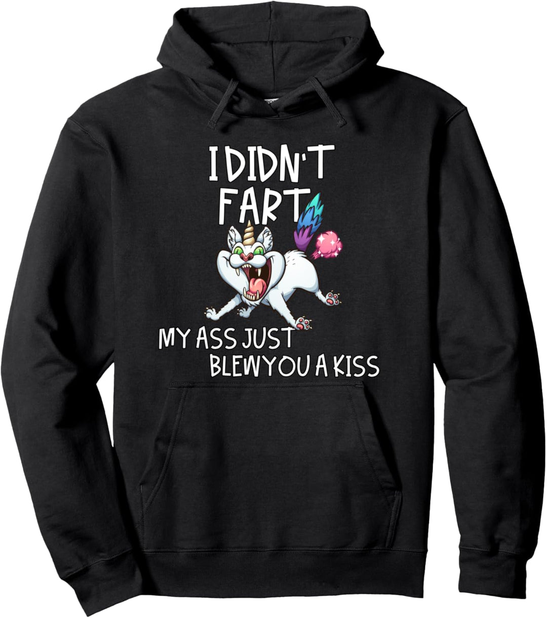 Verrückte Einhorn Katze Katzen Fan Lustiges Caticorn Pullover Hoodie