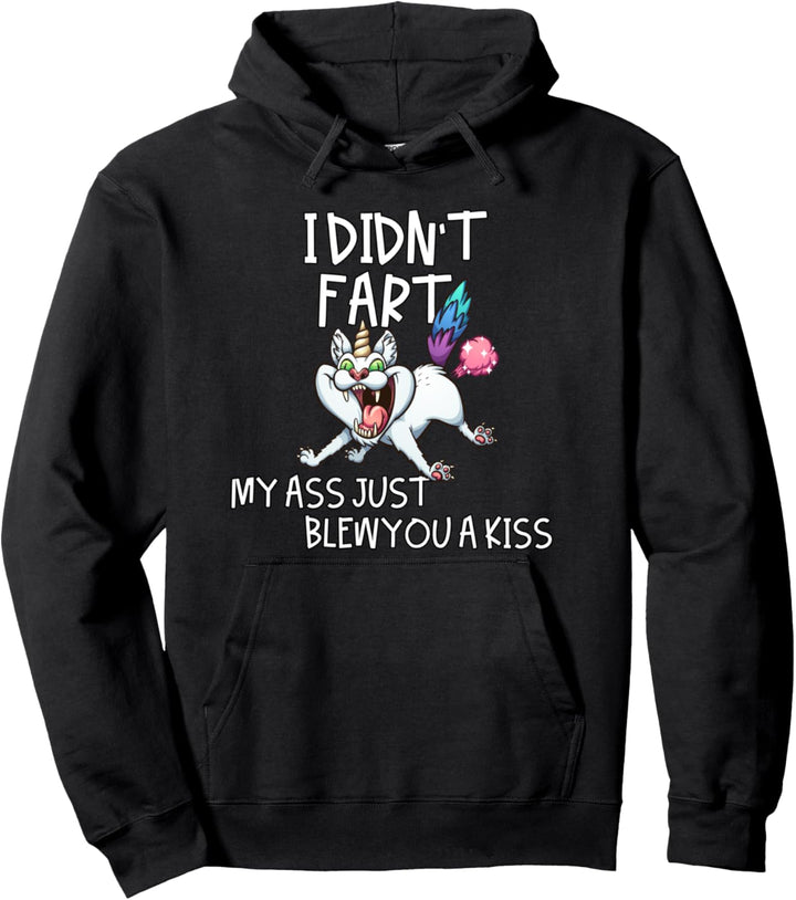 Verrückte Einhorn Katze Katzen Fan Lustiges Caticorn Pullover Hoodie