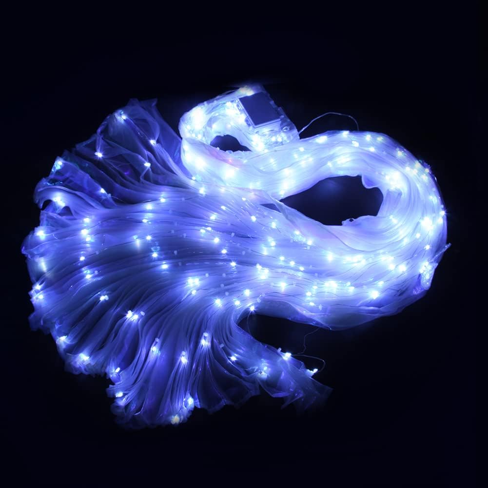 LED Lichter Bauchtanz Isis Flügel, Leuchtende Flügel LED Flügel Bauchtanzflügel mit Teleskopstab, Le