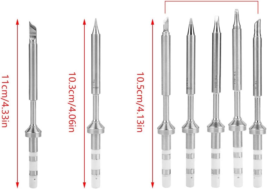 7 Arten Mini Rostfreier Stahl Lötkolbenspitze Ersatz für TS100 Tragbarer Aussenbereich Lötkolben Kit