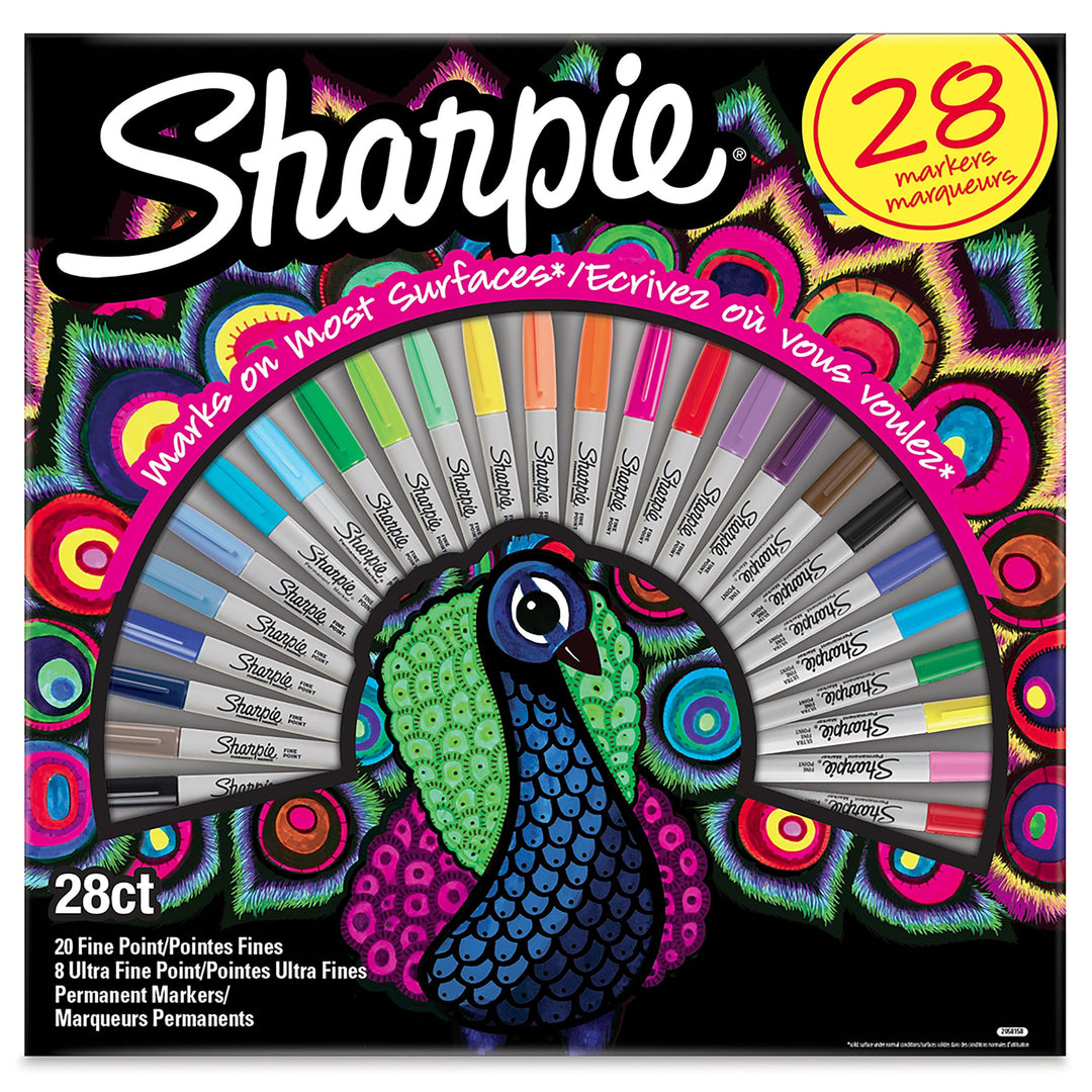 Sharpie Permanent Marker | Marker Stifte mit feinen und ultrafeinen Spitzen | exklusive Farben | 28 