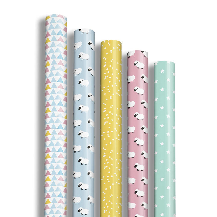Clairefontaine 211415AMZC - Karton mit 12 Rollen Geschenkpapier Excellia 2 m x 70 cm 80g, sortierte