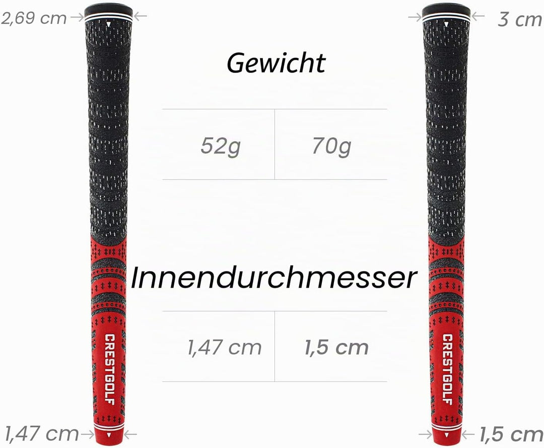 KOFULL Golfgriffe Golf Griffe Set Golf Club Griffe Golfschlägergriffe Golfschläger Golf Griff Midsiz