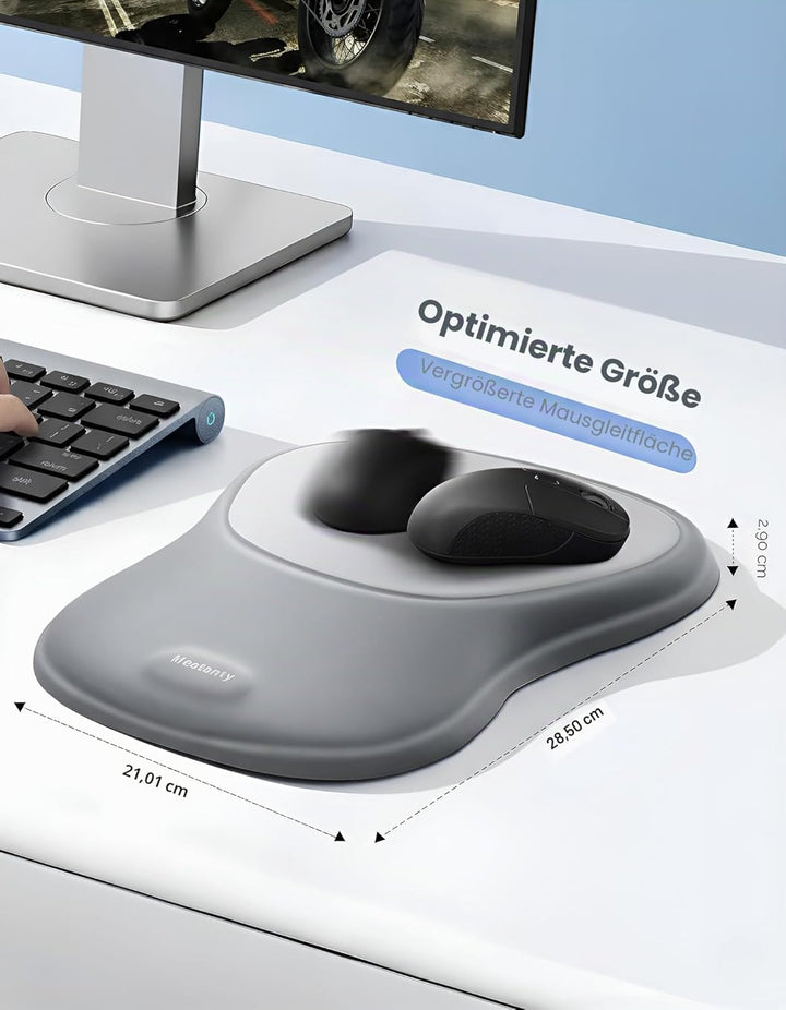 MEATANTY Mauspad mit Gelkissen, Ergonomisches Mousepad Handauflage [Schmerzlinderung] [Gesunde Haltu
