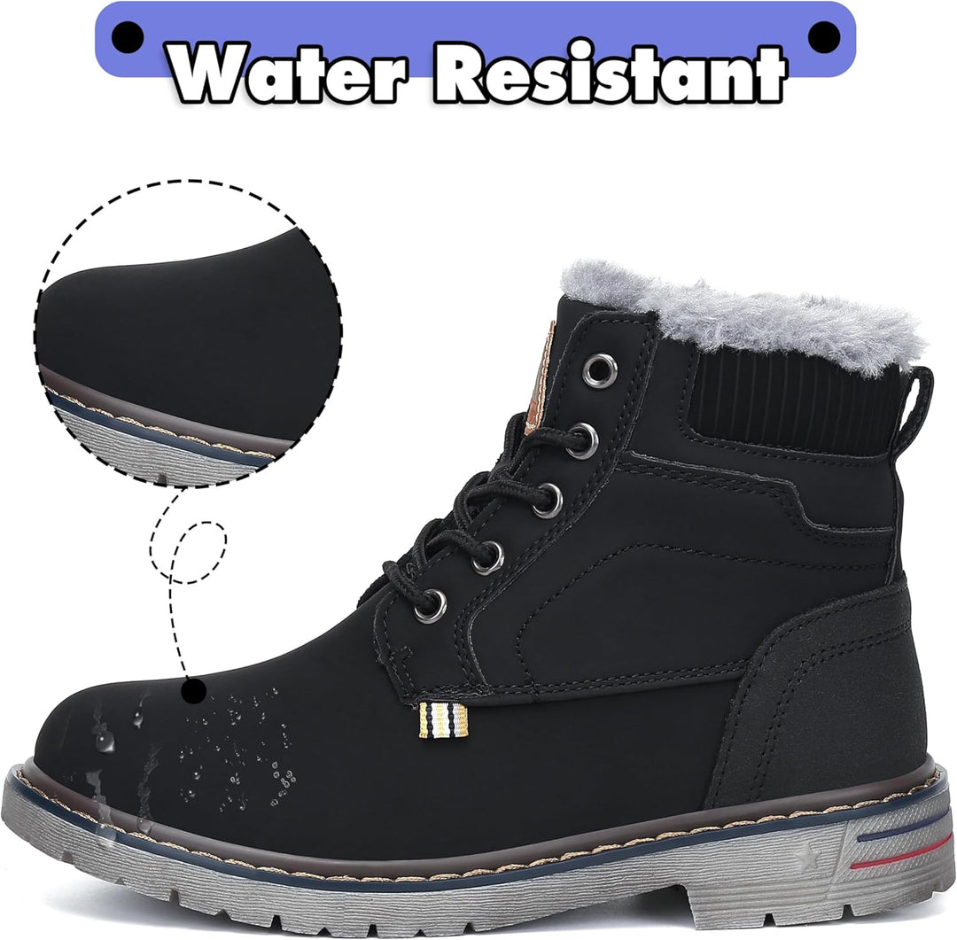 Mishansha Winterschuhe Kinder Warme Stiefeletten Gefüttert Winterstiefel Jungen Mädchen Schneestiefe