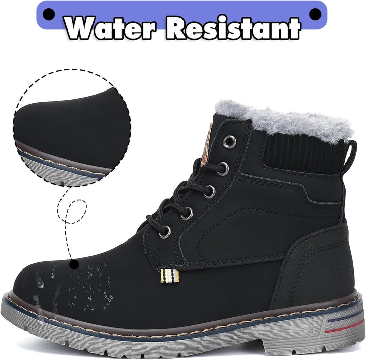 Mishansha Winterschuhe Kinder Warme Stiefeletten Gefüttert Winterstiefel Jungen Mädchen Schneestiefe