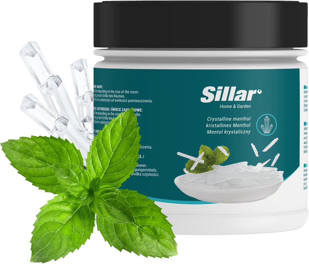 Sillar Sauna Zubehör Mentholkristalle 2x 100g – Natürliche Menthol Kristalle für Sauna und Inhalatio