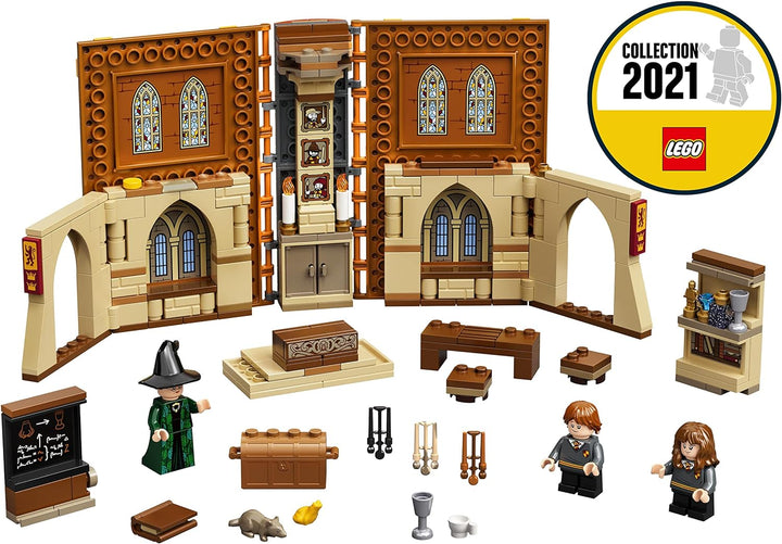 LEGO 76382 Harry Potter Hogwarts Moment: Verwandlungsunterricht Set, Spielzeugkoffer mit Minifiguren