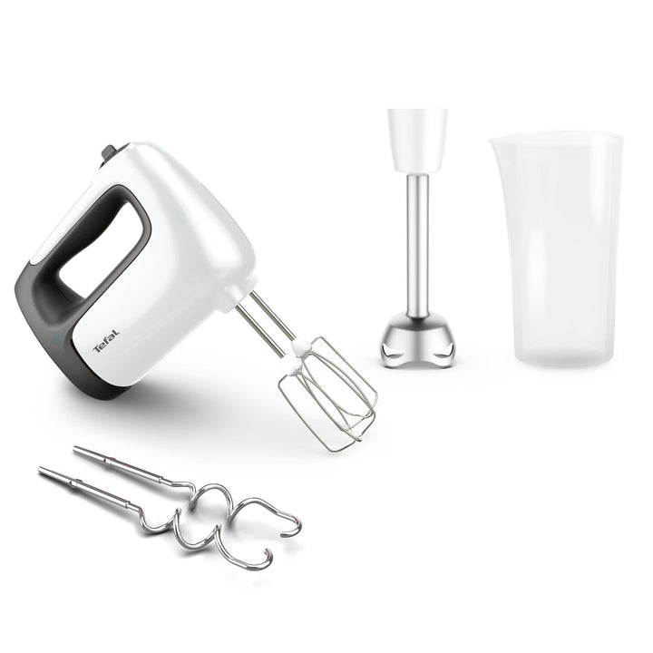 Tefal HT462138 Prep'Mix+ Handmixer| Ideal Für Leichte Und Zähe Zubereitungen| Leistungsstarker 500-W