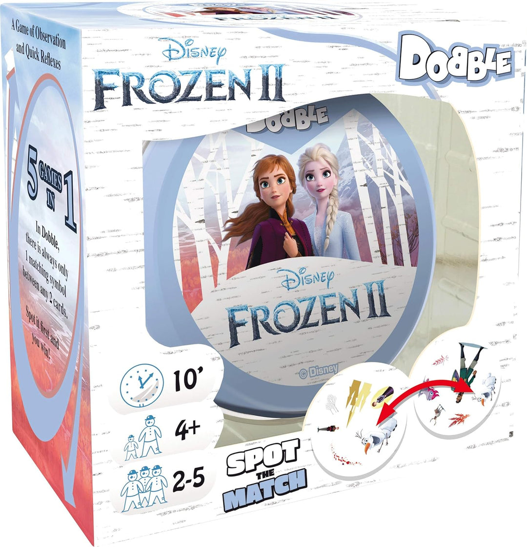 Asmodee , Dobble Frozen 2 , Card Game , Ages 6+ , 2-8 Players , 15 Minutes Playing Time englisch, en