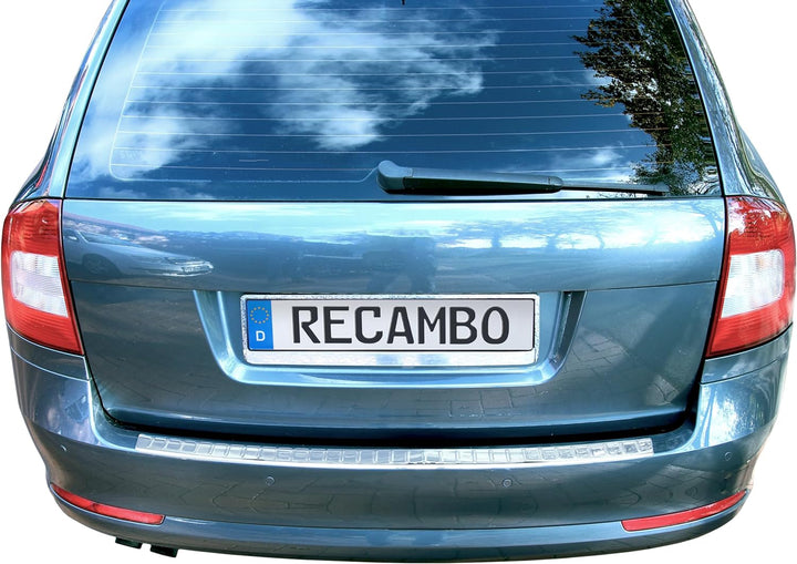 Recambo CT-LKS-1990 LADEKANTENSCHUTZ Edelstahl für Skoda Octavia II Kombi | 2005-2013, mit ABKANTUNG
