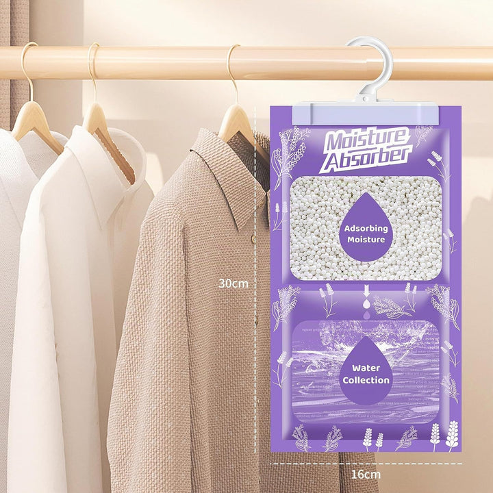 OMECO 20 x 230g entfeuchter schrank moisture Absorber mit Lavendel Duft，Luftentfeuchter Beutel Hänge