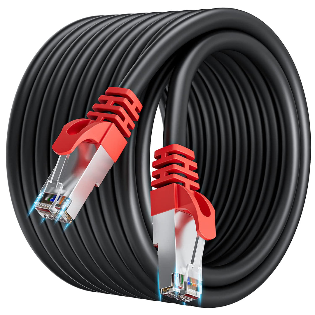Soibke LAN Kabel 25meter, Cat 7 Netzwerkkabel 25m Hochgeschwindigkeit Wlan Kabel Geschirmt SFTP 10Gb