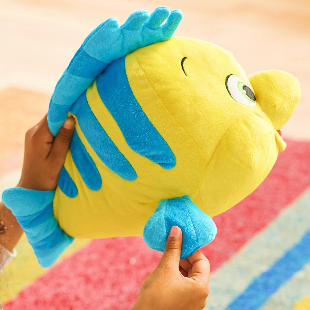 Disney Store Offizielles Flunder-Kuscheltier für Kinder, Arielle, die Meerjungfrau, Fischkuscheltier