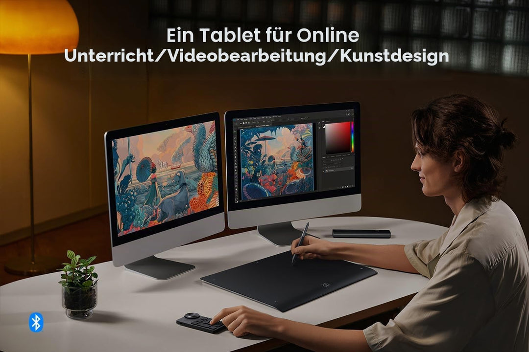 XPPen Pro MW Gen2 Grafiktablett mit X3 Pro 16384 Druckstufen Stift, 9x6 Zoll Digitales Grafiktablet