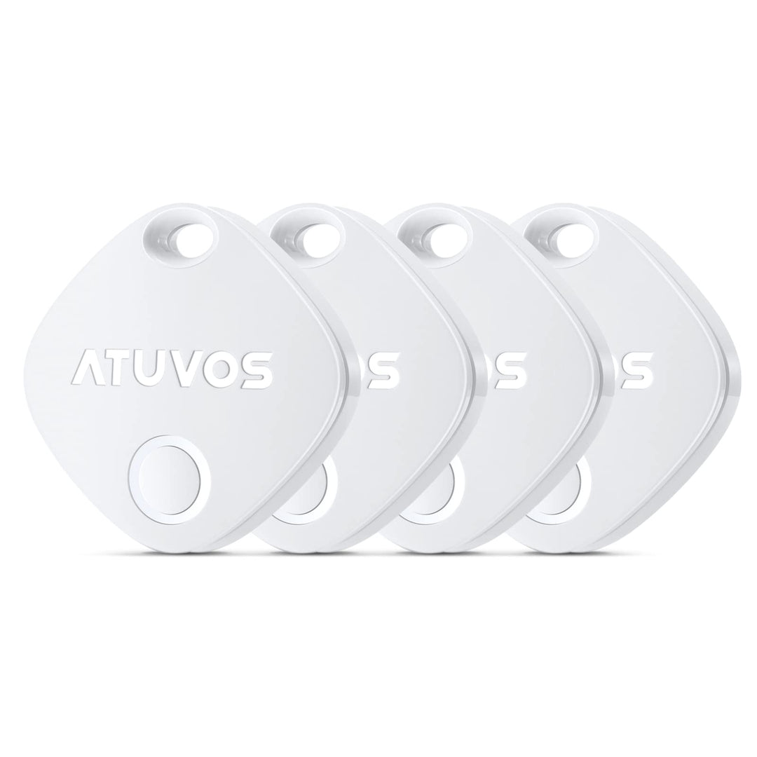 ATUVOS Schlüsselfinder KeyFinder 4er Pack, iOS Smart Bluetooth Tracker Tag Kompatibel mit Apple Wo i