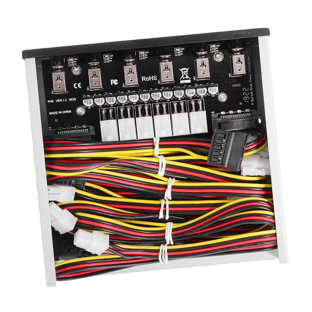 Namvo 6-Wege-HDD-Netzschalter-Verwaltungssystem HDD-SSD-Netzschalter zur Steuerung mehrerer Laufwerk
