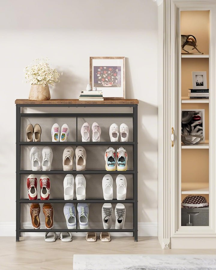 Schuhregal, 5-stufige Schuhablage, Schuhschrank schmal, Schuhständer, Schuhaufbewahrung, Schuh-Organ