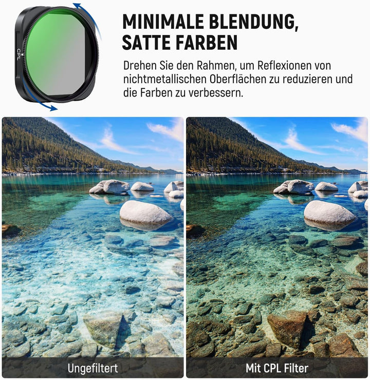 NEEWER ND Filter Kompatibel mit Insta 360 Ace Pro Insta360 Ace Pro 2, CPL/UV/Black Diffusion 1/4/ND1